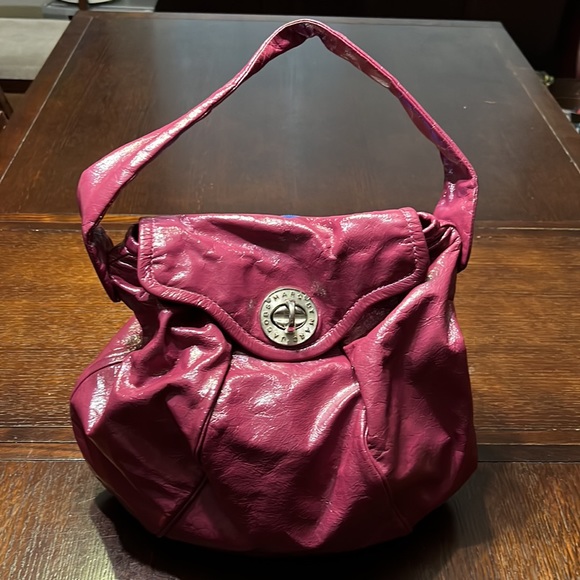 Marc by Marc Jacobs Shoulder Bag Purse Optional Chain Patent Leather Pink/Purple - Picture 2 of 16